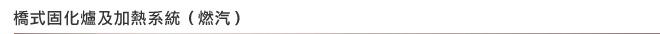 橋式固化爐及加熱系統（燃汽）
